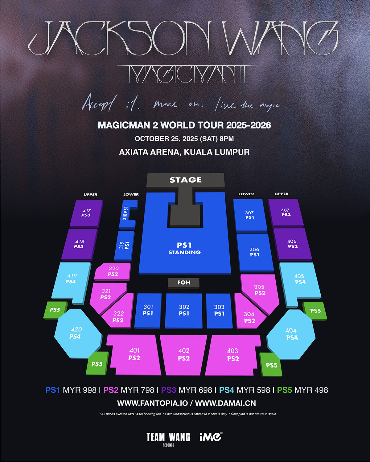 jackson wang malaysia - seat map