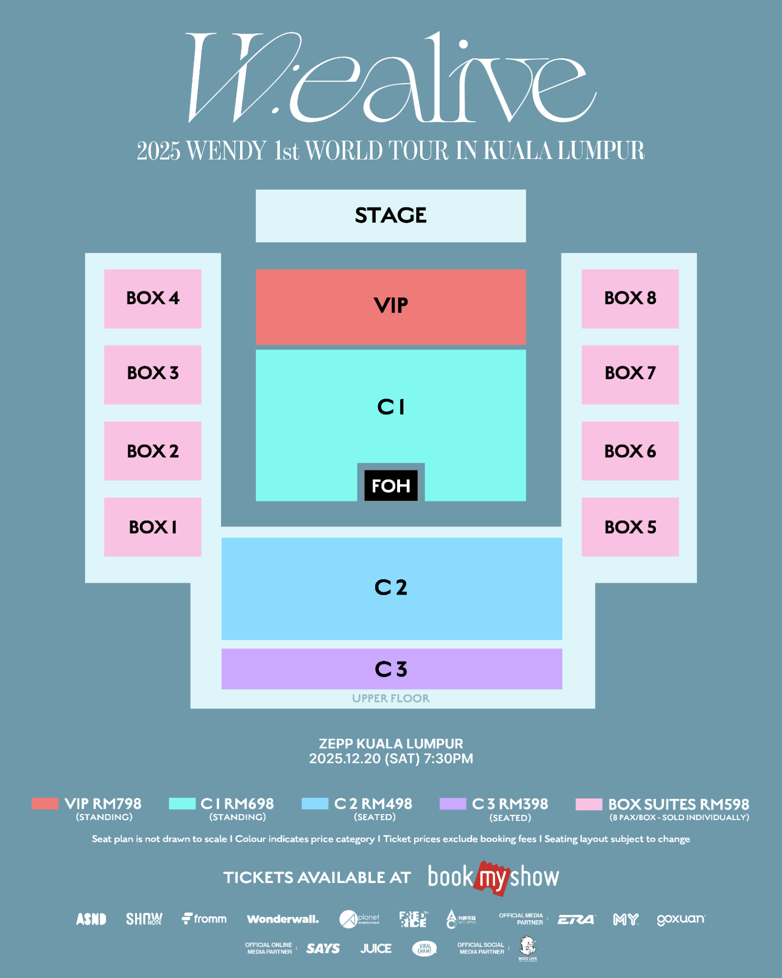 wendy concert - seat map