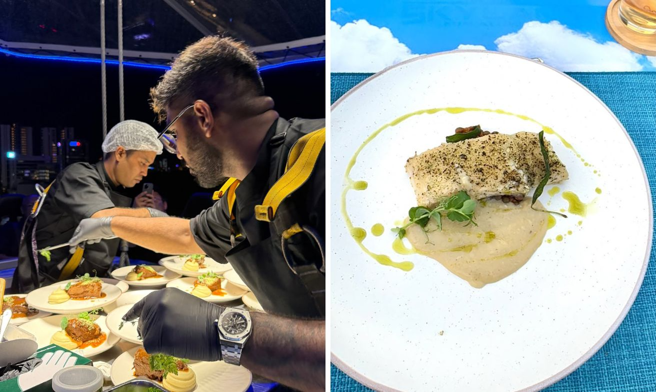 dinner in the sky - food