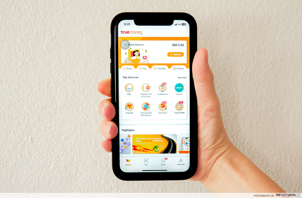 truemoney wallet - using the e-wallet app