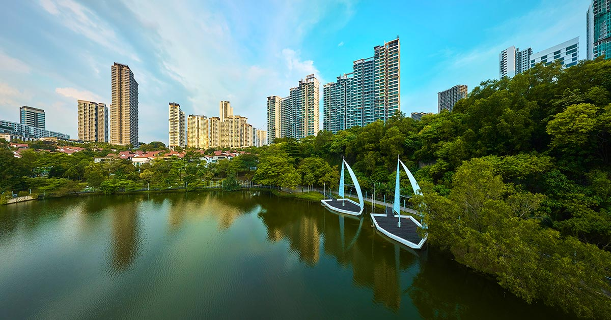 sunway square mall - sunway south quay lake