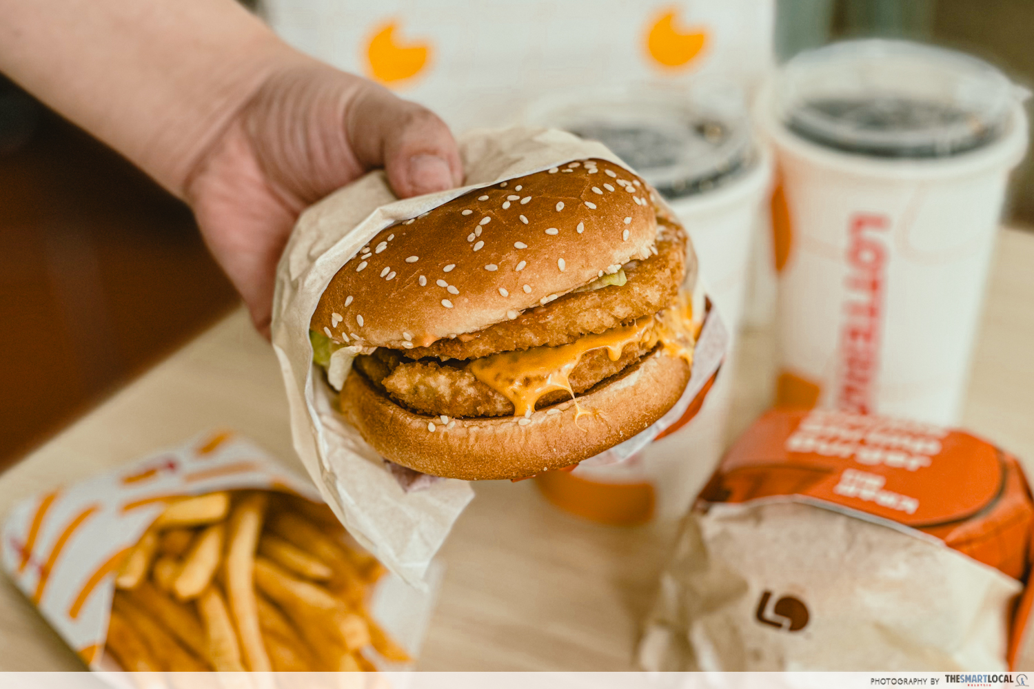 lotteria malaysia - double shrimp burger