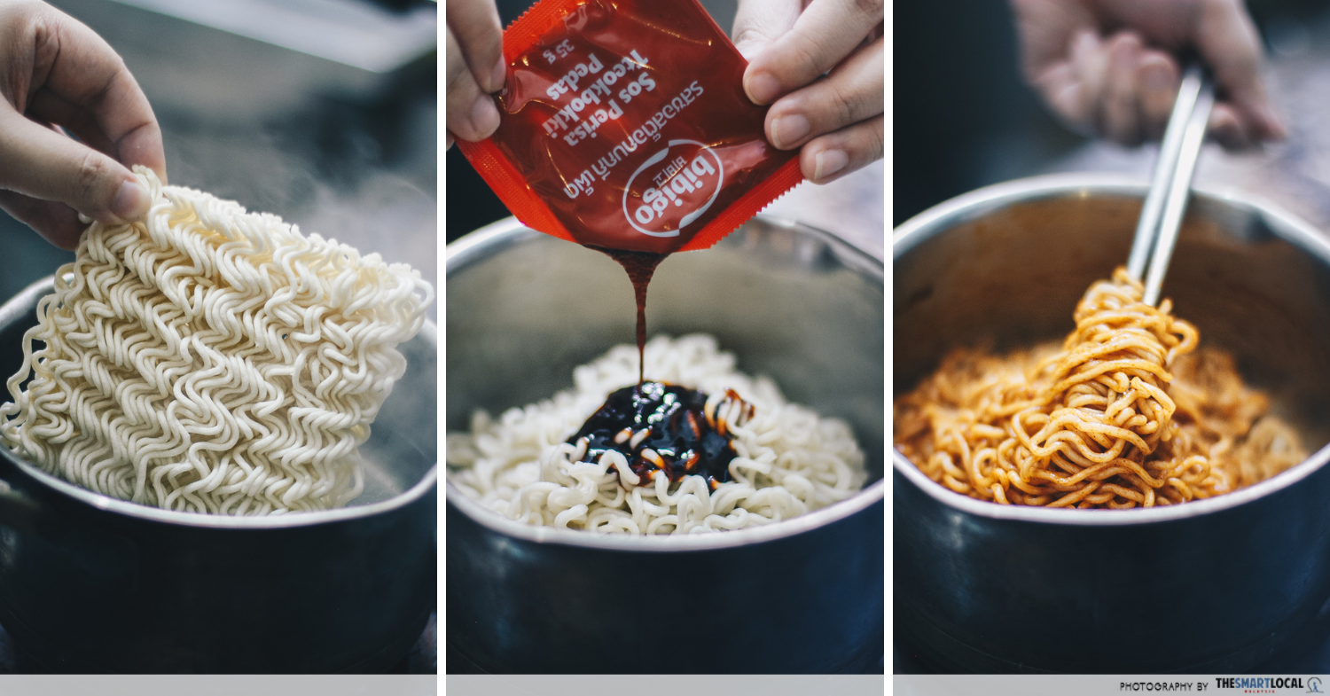 bibigo ramyun - cook