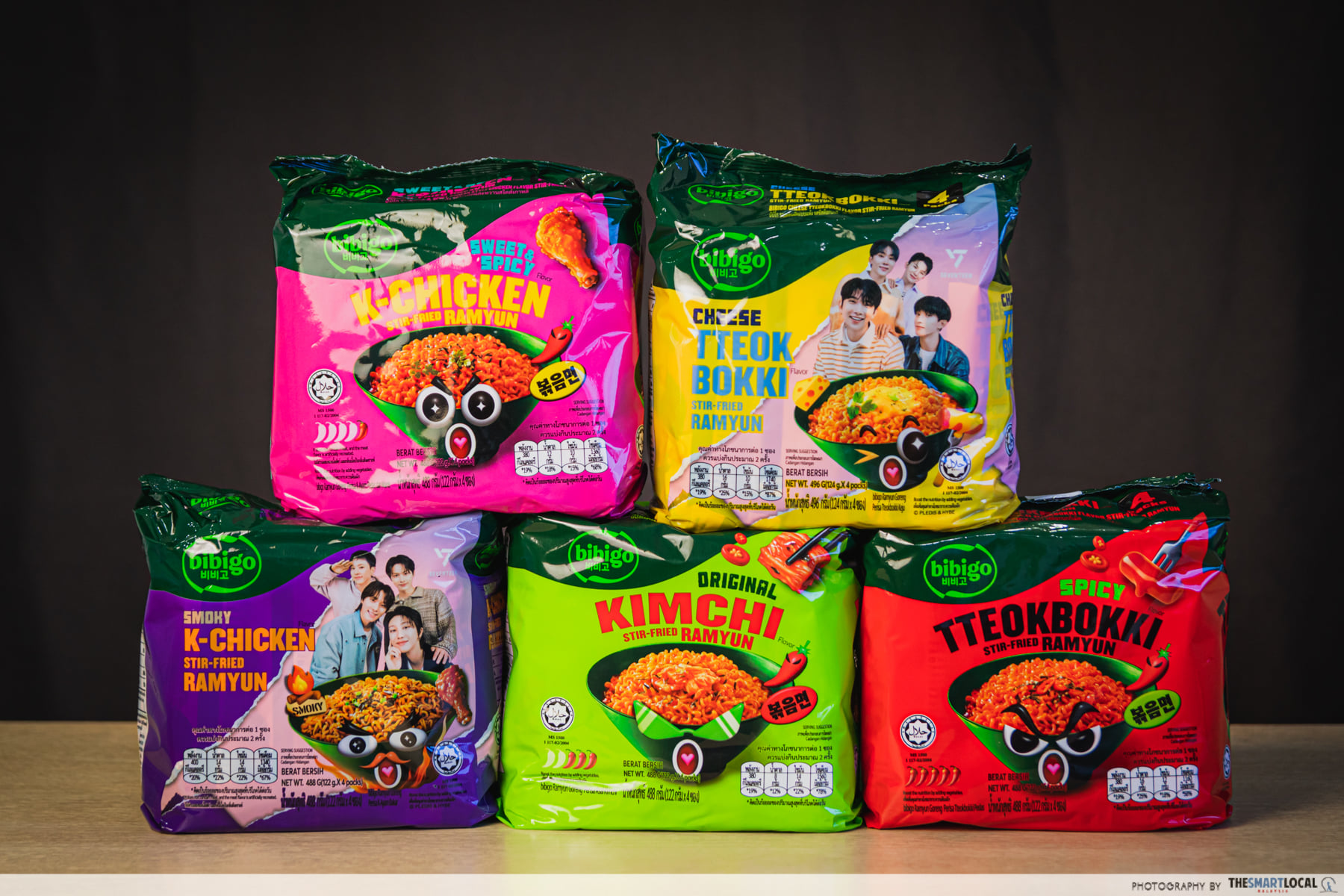 bibigo ramyun - flavours