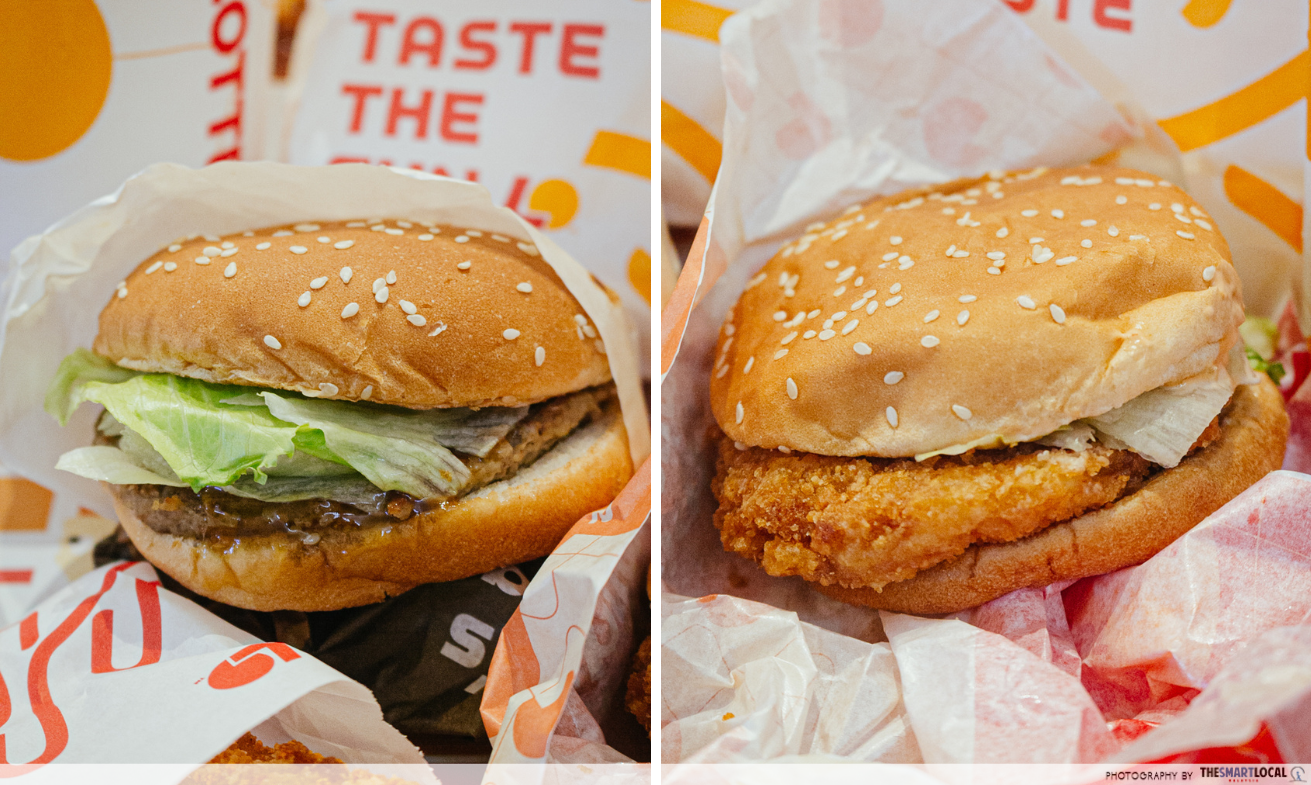 lotteria malaysia the curve - bulgogi and shrimp burgers