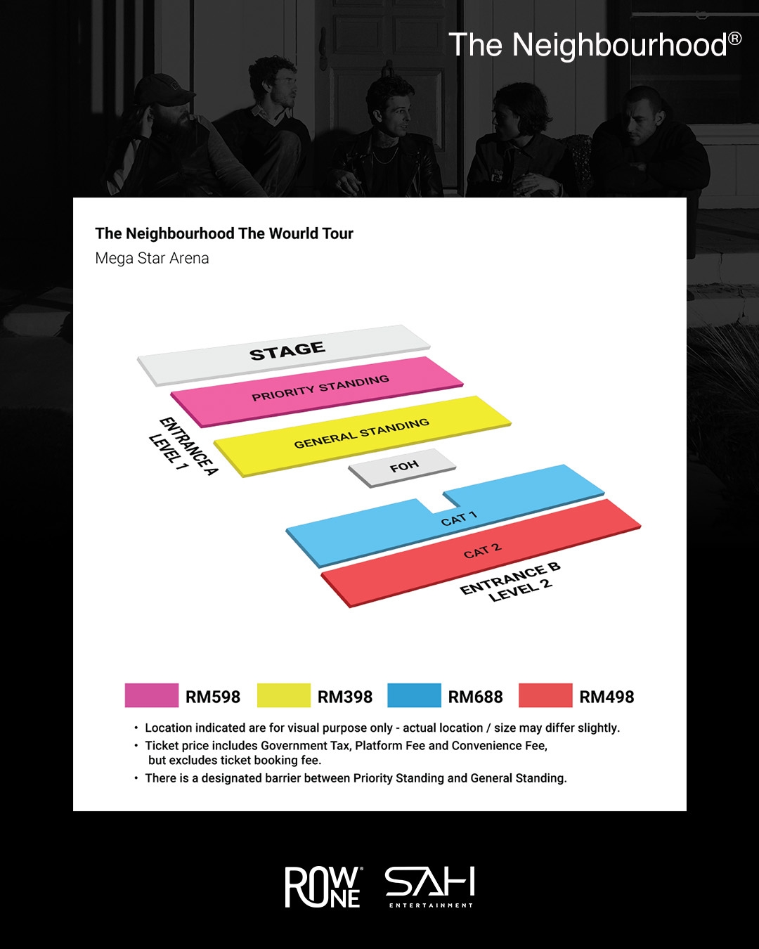 The Neighbourhood Malaysia Seating Map