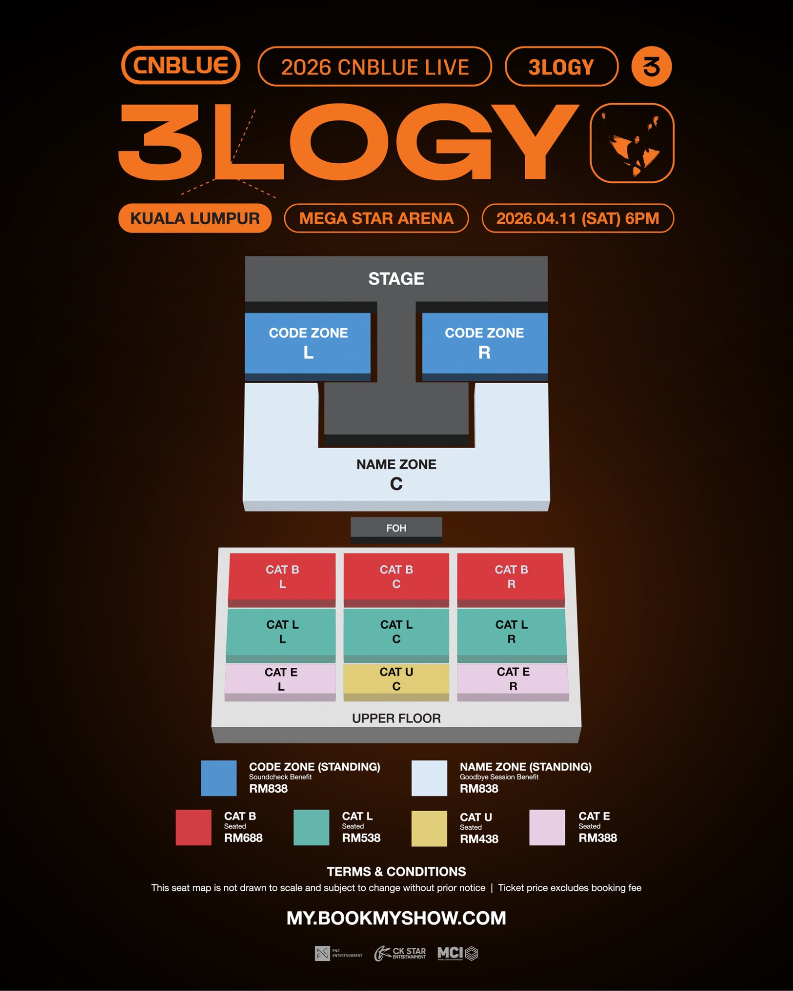 cn blue malaysia - seat map