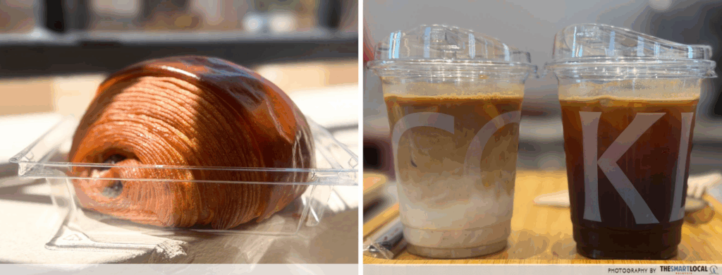 Bakehouse by KLCG-coffee and pain au chocolat