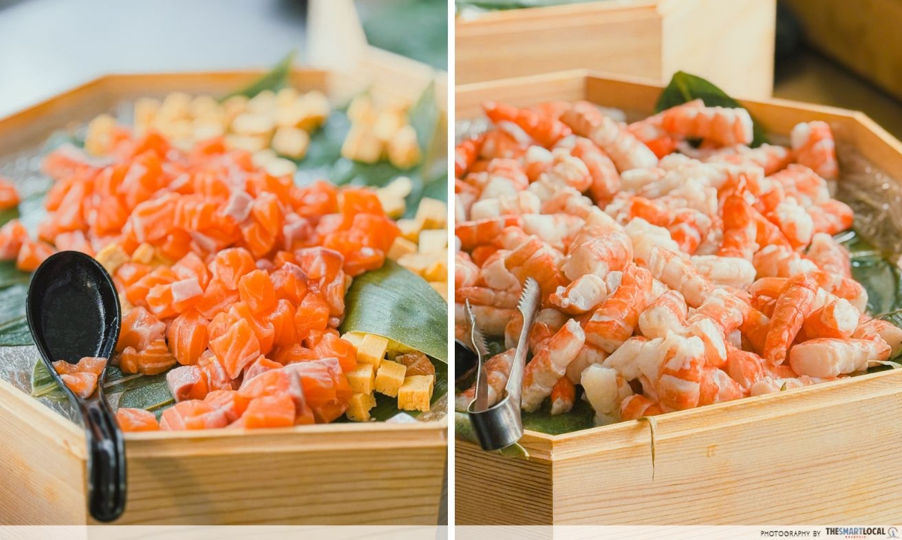 shinmatto the pocket - salmon and prawns