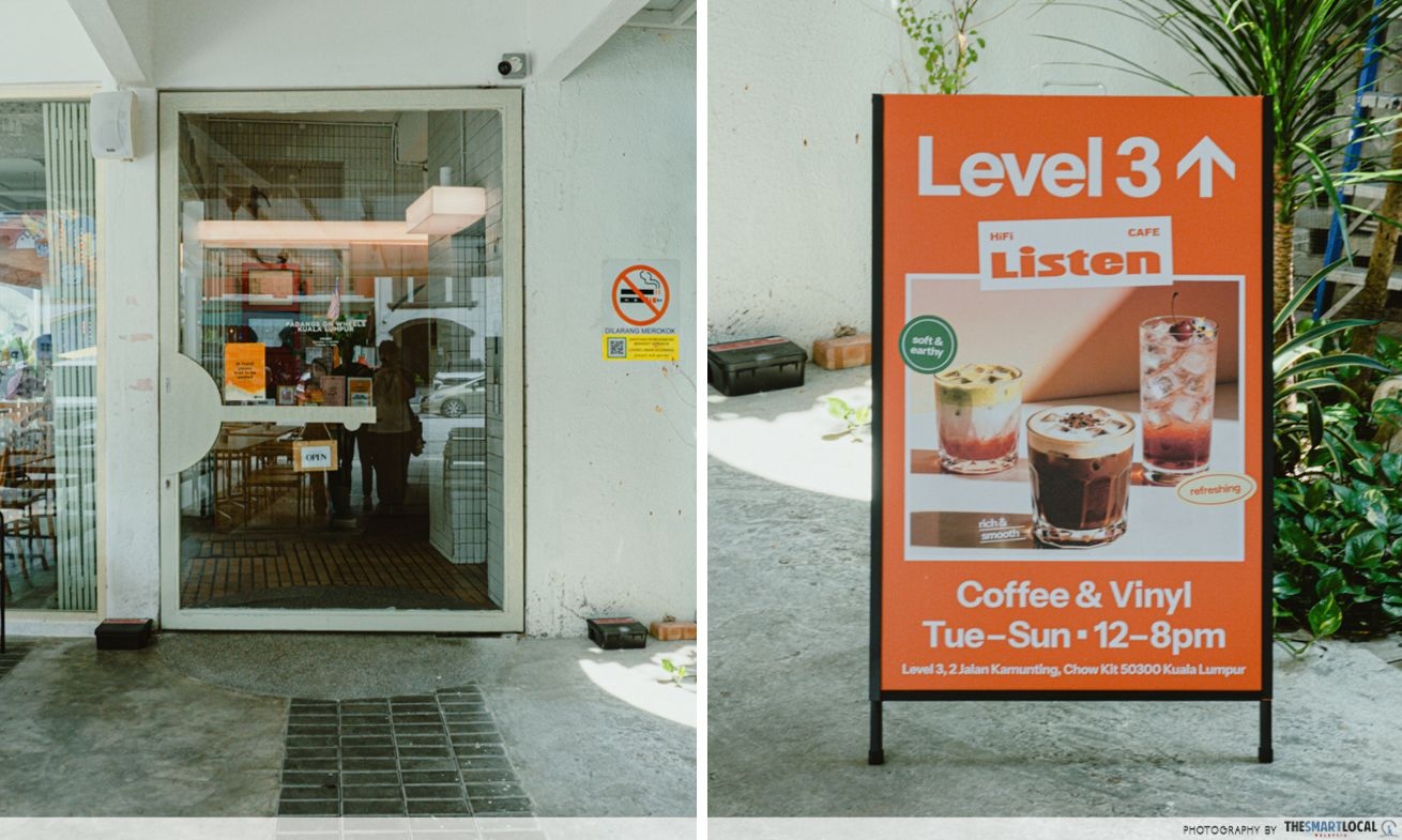 listen hifi cafe - entrance