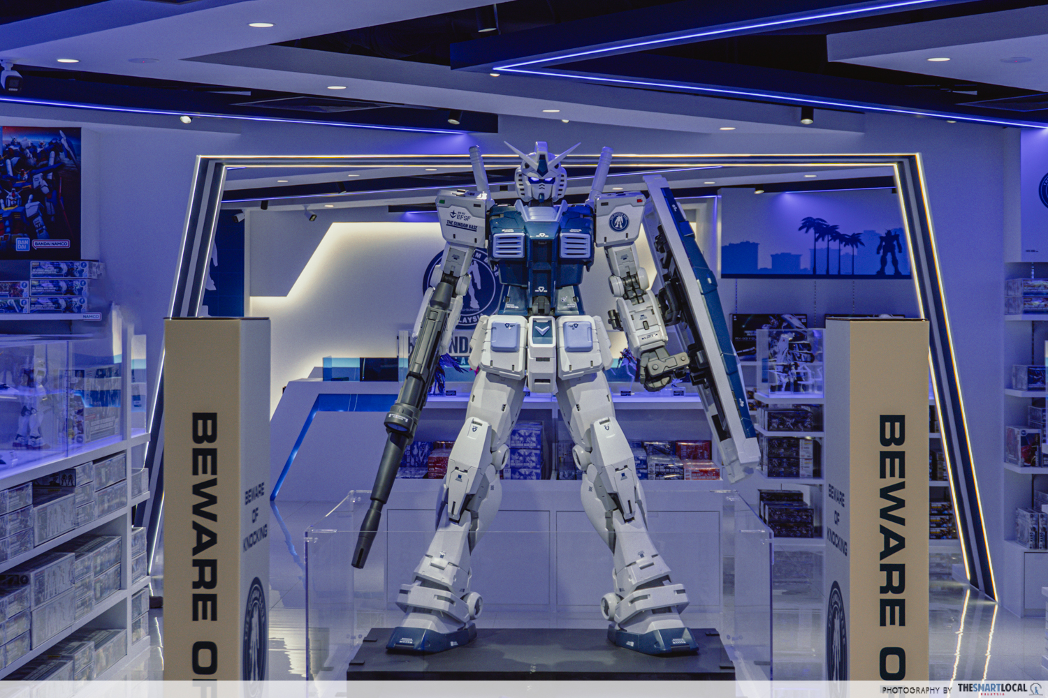 the gundam base - statue