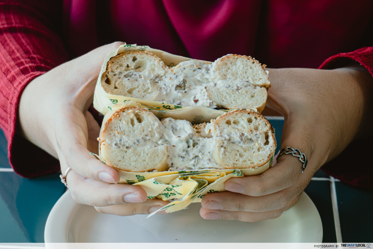 Sonny Bagel Shop - maple pecan cream cheese