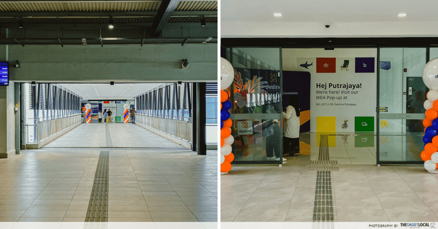 destina putrajaya mall - linkbridge to MRT