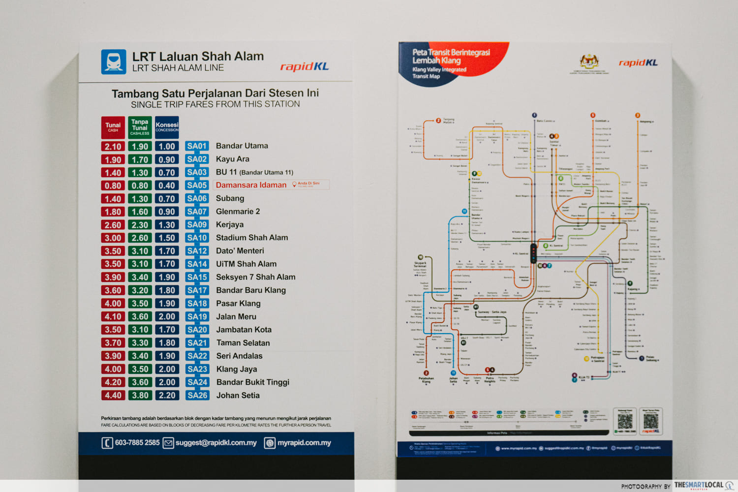 lrt shah alam line - fare and map