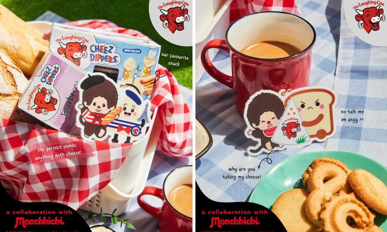 MONCHHICHI THE LAUGHING COW MALAYSIA - KEYCHAINS