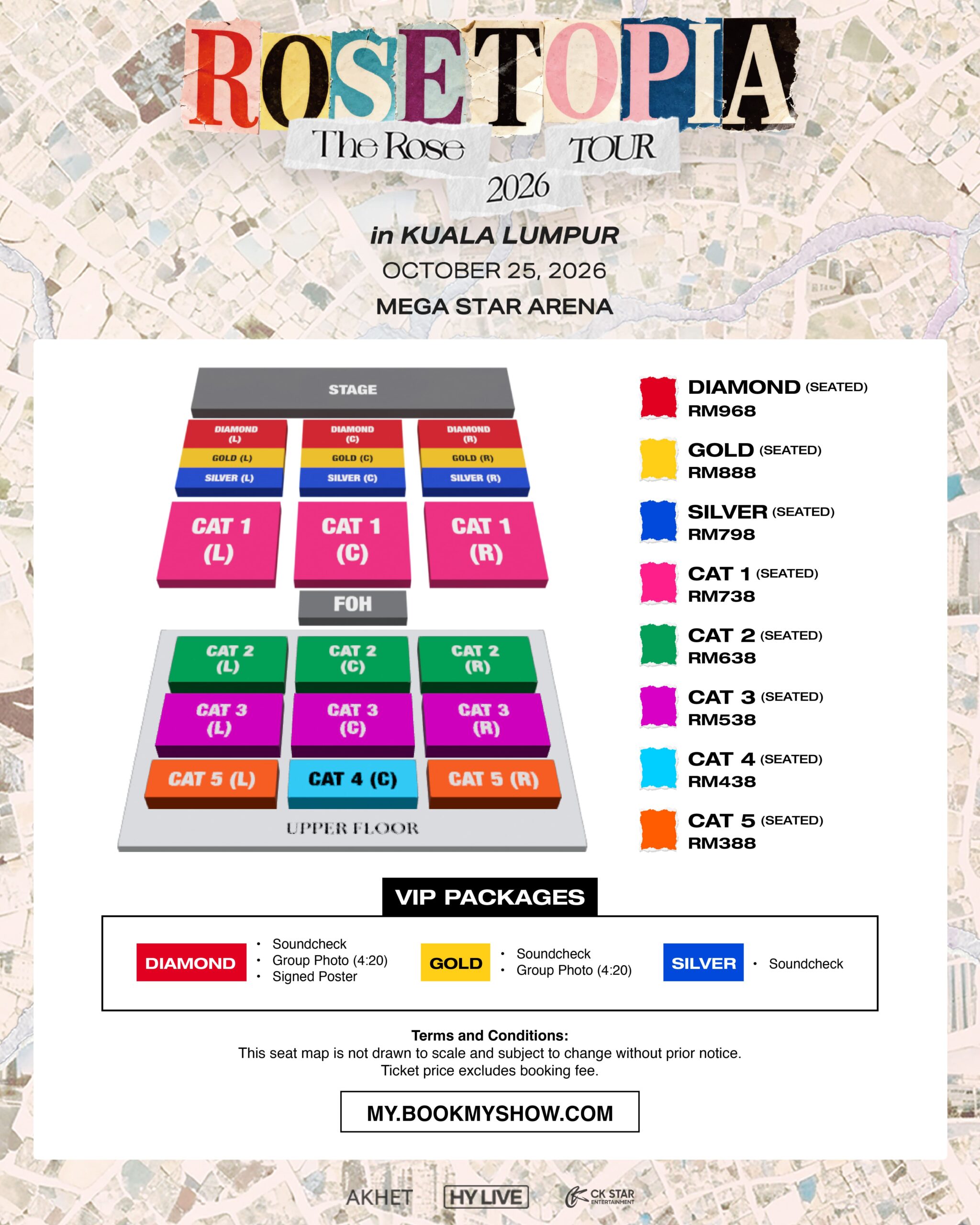 the rose rosetopia in malaysia - seat map