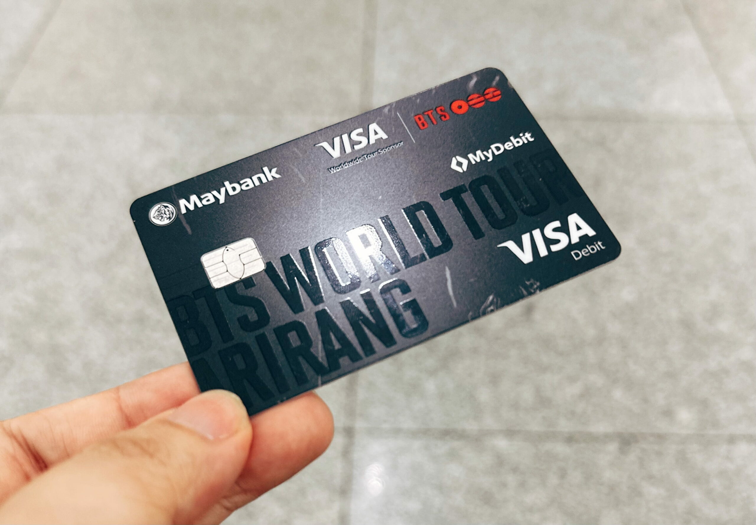bts world tour arirang visa card - malaysia card