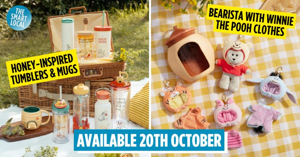 Starbucks x Winnie The Pooh To Launch Hundred Acre Wood Collection With Beehive Mugs & Dress-Up Plushies