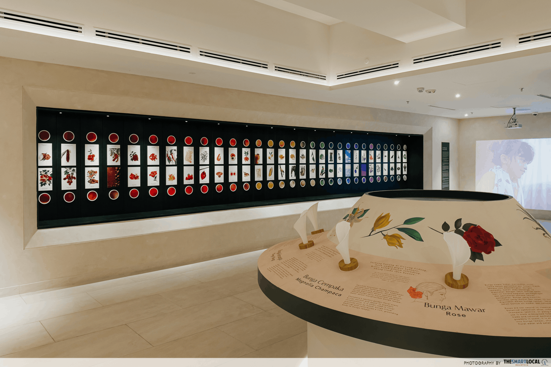 merdeka textile museum - pantone wall